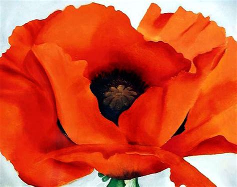 GEORGIA O'KEEFFE RED POPPY Minimalism art decor home giclée print fine ...