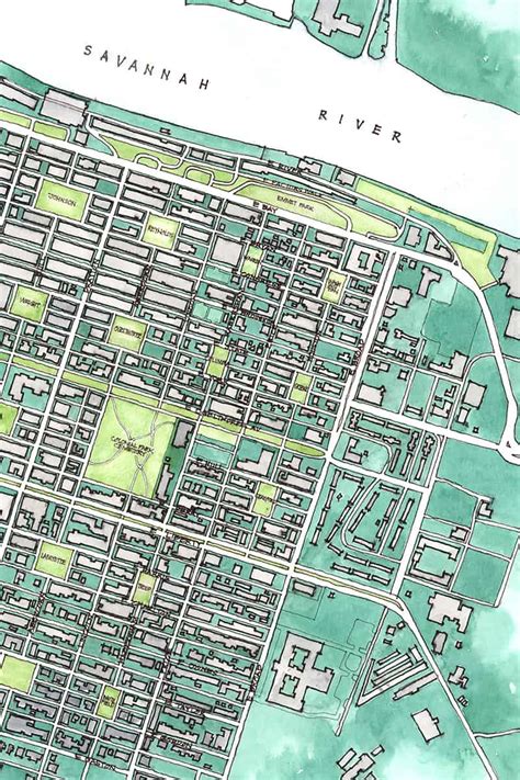 2024 Savannah Historic District Map - Savannah First-Timer's Guide