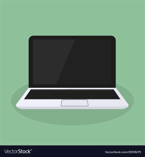 Minimalist laptop design in white with black Vector Image