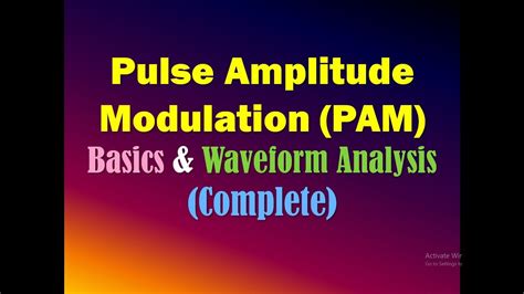 Pulse Amplitude Modulation - PAM Modulation - PAM Modulation Waveform ...