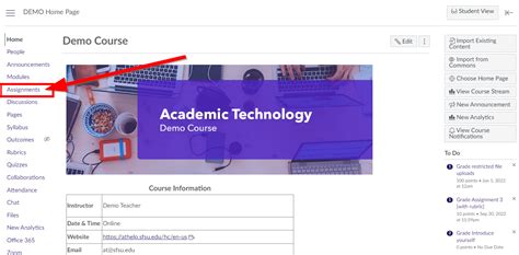 Create an Assignment in Canvas – Academic Technology Help Center