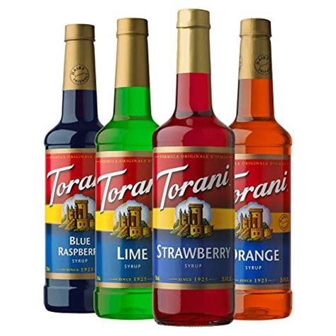 Torani Syrup Variety Pack, Soda Flavors, 25.4 Ounces (Set of 4 ...