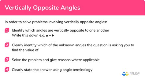 problem solving with vertical angles