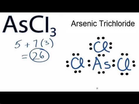 AsCl3 Lewis Structure: How to Draw the Lewis Dot Structure for AsCl3 ...