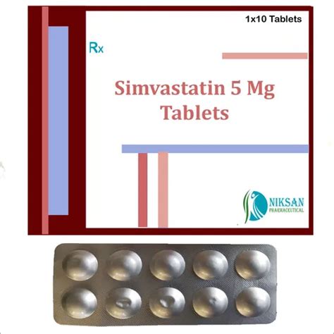 Simvastatin 5 Mg Tablets Manufacturer in Ankleshwar