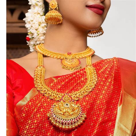 Gold Bridal Jewellery Set - South India Jewels | Gold bridal jewellery ...