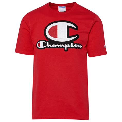 Champion Stacked C-logo T-shirt in Red for Men - Lyst