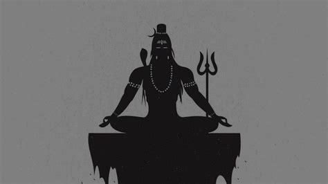 Download Dark Shiva Meditating On Rock Wallpaper | Wallpapers.com