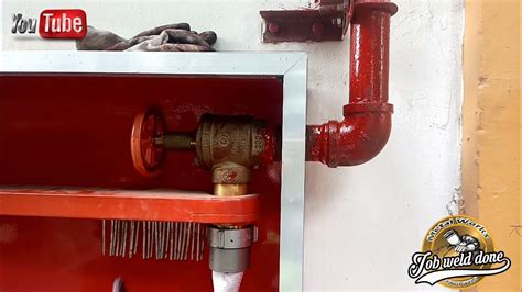 installing fire hose cabinet - YouTube