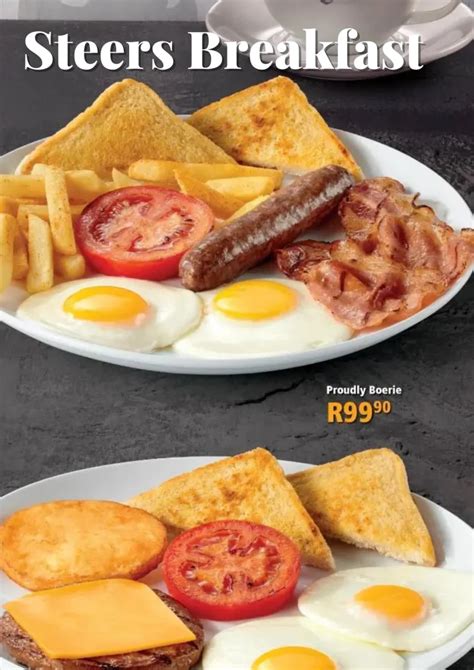 Steers Breakfast Menu And Prices In South Africa 2024