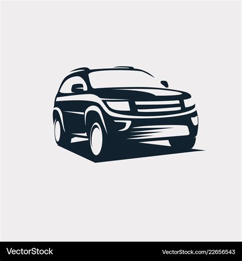 Modern suv logo template offroader car stylized Vector Image