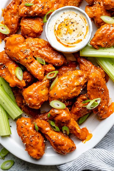 Crispy Baked Buffalo Chicken Wings - All the Healthy Things