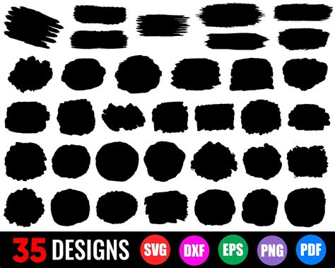 Paint Brush Stroke SVG Bundle Paint Brush SVG Paint Stroke - Etsy | Svg ...