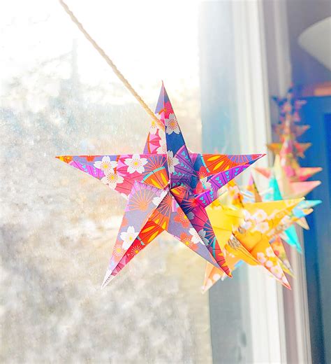 Origami Paper Star Garland Unique Colorful Star Bunting - Etsy