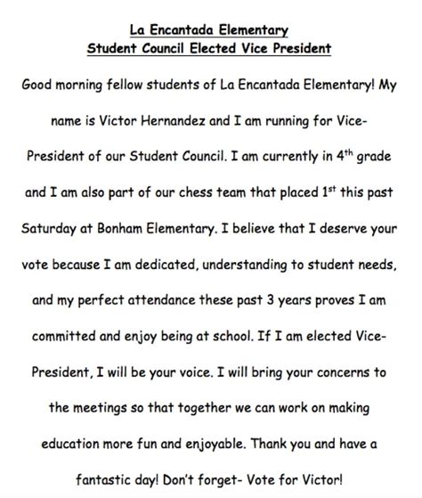 How Should I Start My Student Council Speech - Printable Templates