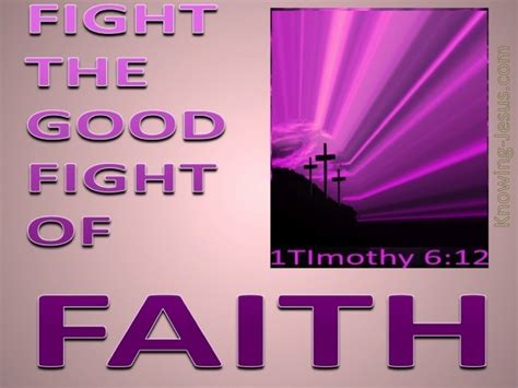 1 Timothy 6:12 Fight The Good Fight Of Faith (pink)