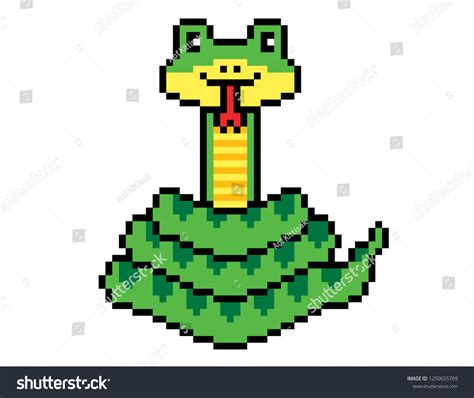 Snake Pixel Art Stock Vector (Royalty Free) 1250655769 | Shutterstock