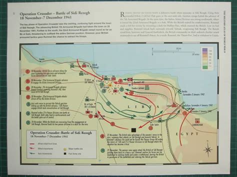 WW2 WWII MAP ~ Operation Crusader Battle Of Sidi Rezegh 18 Nov-7 Dec ...