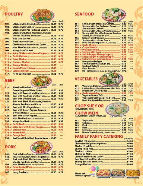 New Hunan Chinese Restaurant | Menu