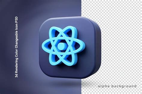 Premium PSD | React Js 3D Icon