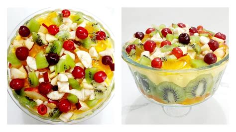 Fruit Custard Trifle Recipe | Without Cream Trifle Recipe | How to make ...