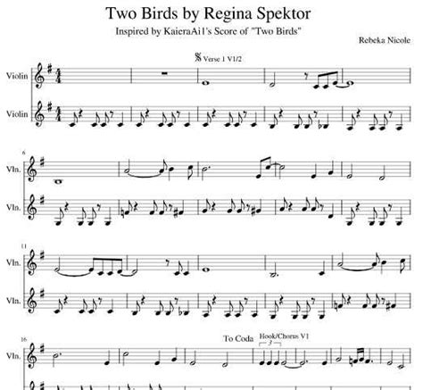 Two Birds On A Wire sheet music "Regina Spektor" in PDF...