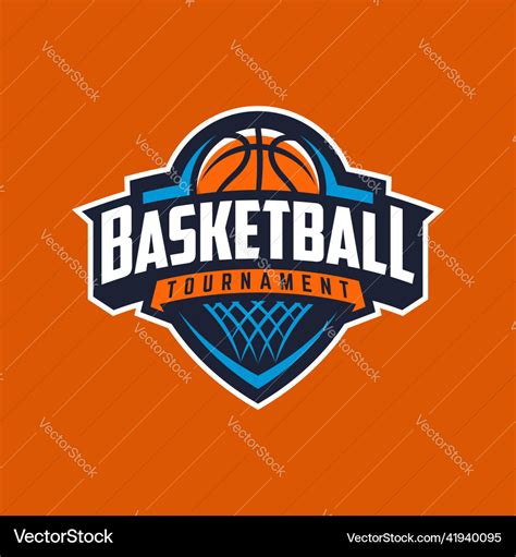 Basketball club logo design Royalty Free Vector Image