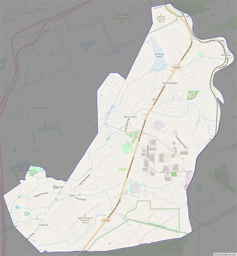 Map of Mountain Top CDP