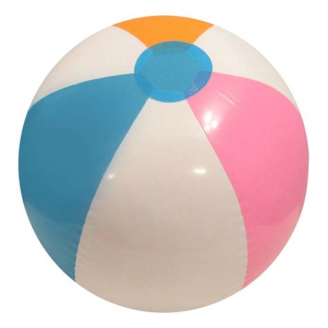 Inflatable Beach Ball 20” Glossy Striped Colorful Pool Summer Party Toy ...