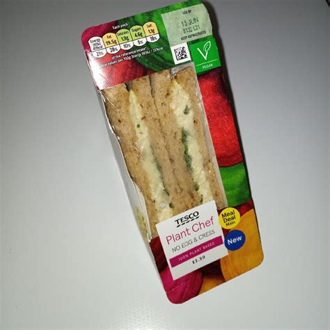 Supersupergirl's Food Reviews: Tesco Plant Chef No Egg Cress Sandwich