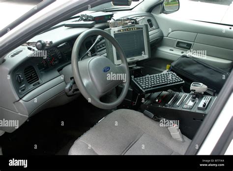 Interior of American Police car Stock Photo - Alamy