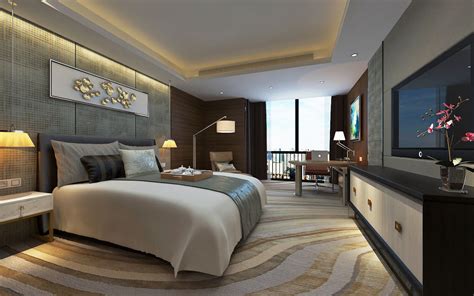 Modern Luxury Hotel Room Design 3D model | CGTrader