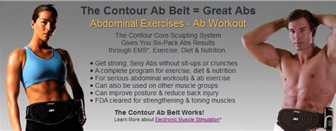 The Contour Ab Belt, Abdominal Exercises, Ab Workout System | Contour ...