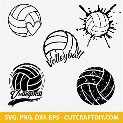 Volleyball SVG Bundle, Volleyball SVG, Volleyball with Heart SVG, PNG ...