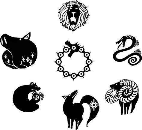 Image result for seven deadly sins symbols | Seven deadly sins symbols ...