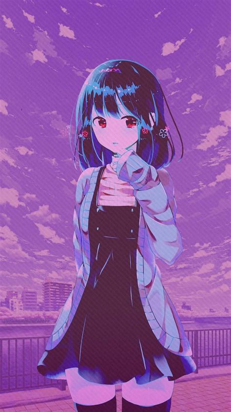 Anime Girl Purple - Anime, Purple Aesthetic Girl HD phone wallpaper ...