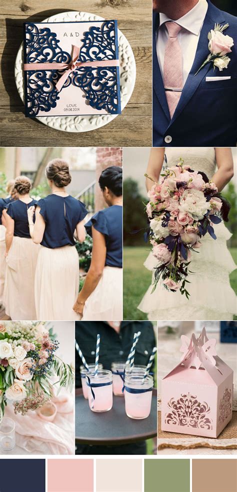 Pink And Navy Blue Wedding Theme