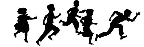 Kids Running Silhouette at GetDrawings | Free download