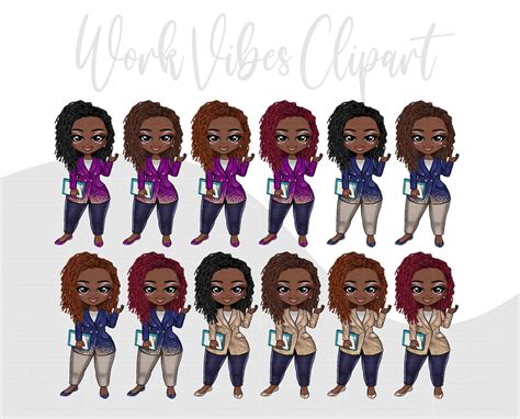 African American Teacher Clipart Bundle Back to School Clipart, Office ...