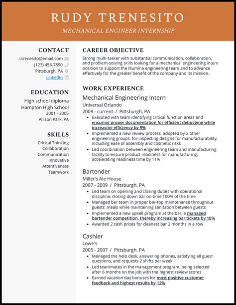 11 Mechanical Engineer Resume Examples Built for 2024