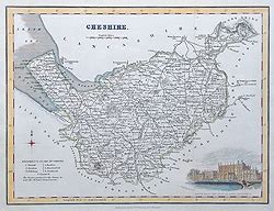 Antique Maps of Cheshire for sale - 18th and 19th century originals