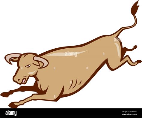 Bull cow jumping cartoon hi-res stock photography and images - Alamy