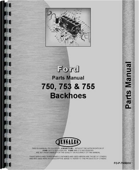 Ford 4500 Backhoe Attachment Parts Manual