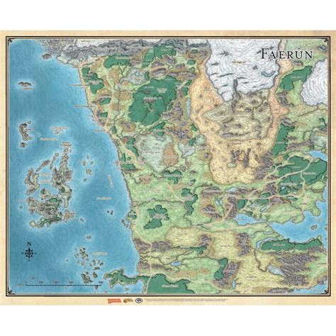 Sword Coast Adventurer's Guide Faerûn Map