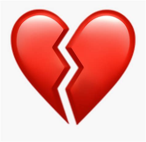 Broken Heart Clipart Picsart - Transparent Broken Heart Emoji , Free ...