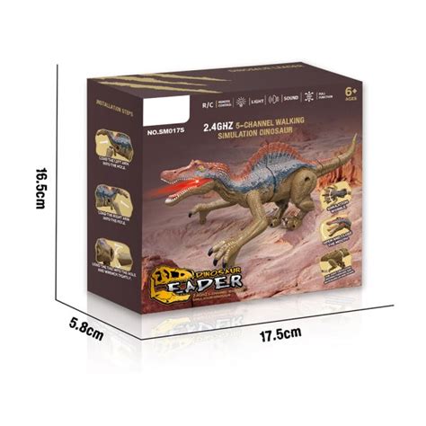 21cm small spray and sound Spinosaurus model toy dinosaur with light ...