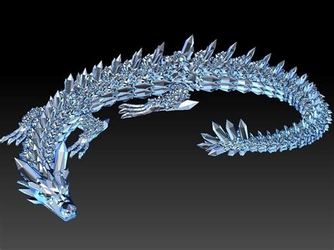 ARTICULATED CRYSTAL DRAGON - FLEXI CRYSTAL DRAGON 3D PRINT 3D model 3D ...