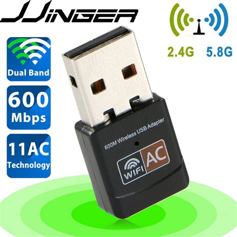 USB wireless WIFI Adapter 600Mbps Dual Band 2.4G / 5G Hz Wireless Lan ...