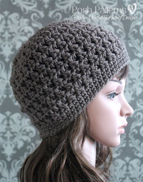 Crochet Hat Pattern Cable Cluster Beanie