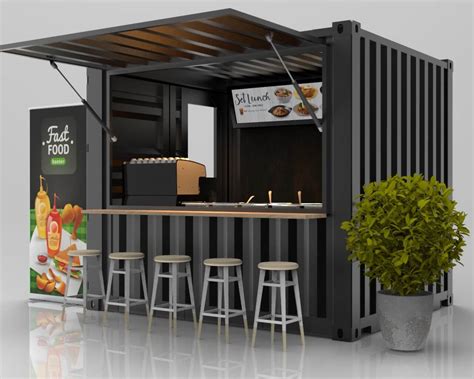 10ft Container Kiosk - 3D Model by yurry